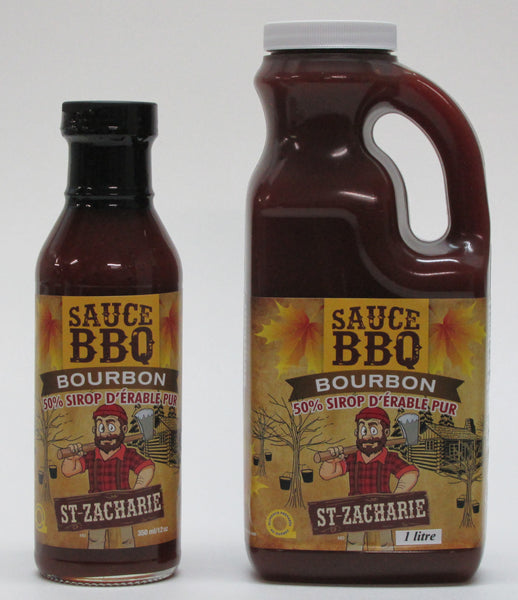 Sauce BBQ Bourbon à l'érable, produits du Terroir, Ferme JN Morin Les Sauces BBQ St-Zacharie