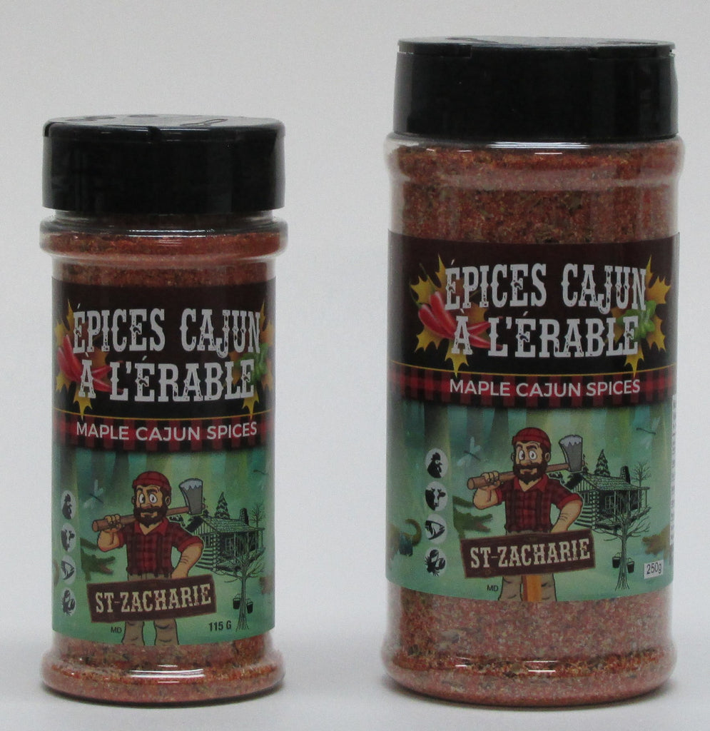 Épices à l'érable Cajun, produit du terroir, Ferme JN Morin, Les Sauces BBQ St-Zacharie