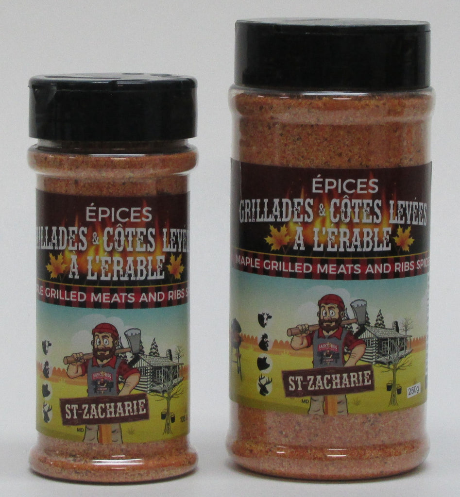 Épices grillades et côtes levées à l'érable, produits du Terroir, Ferme JN Morin Les Sauces BBQ St-Zacharie