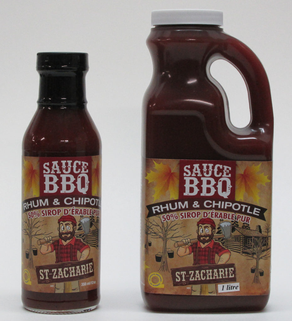 Sauce BBQ Rhum & Chipotle à l'érable, produits du Terroir, Ferme JN Morin Les Sauces BBQ St-Zacharie