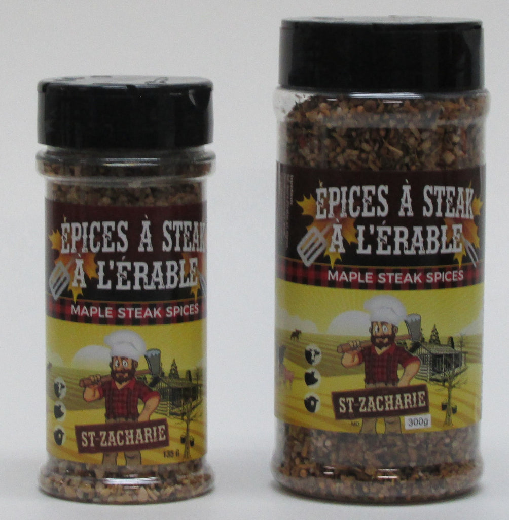 Épices à Steak à l'érable, produits du Terroir, Ferme JN Morin Les Sauces BBQ St-Zacharie