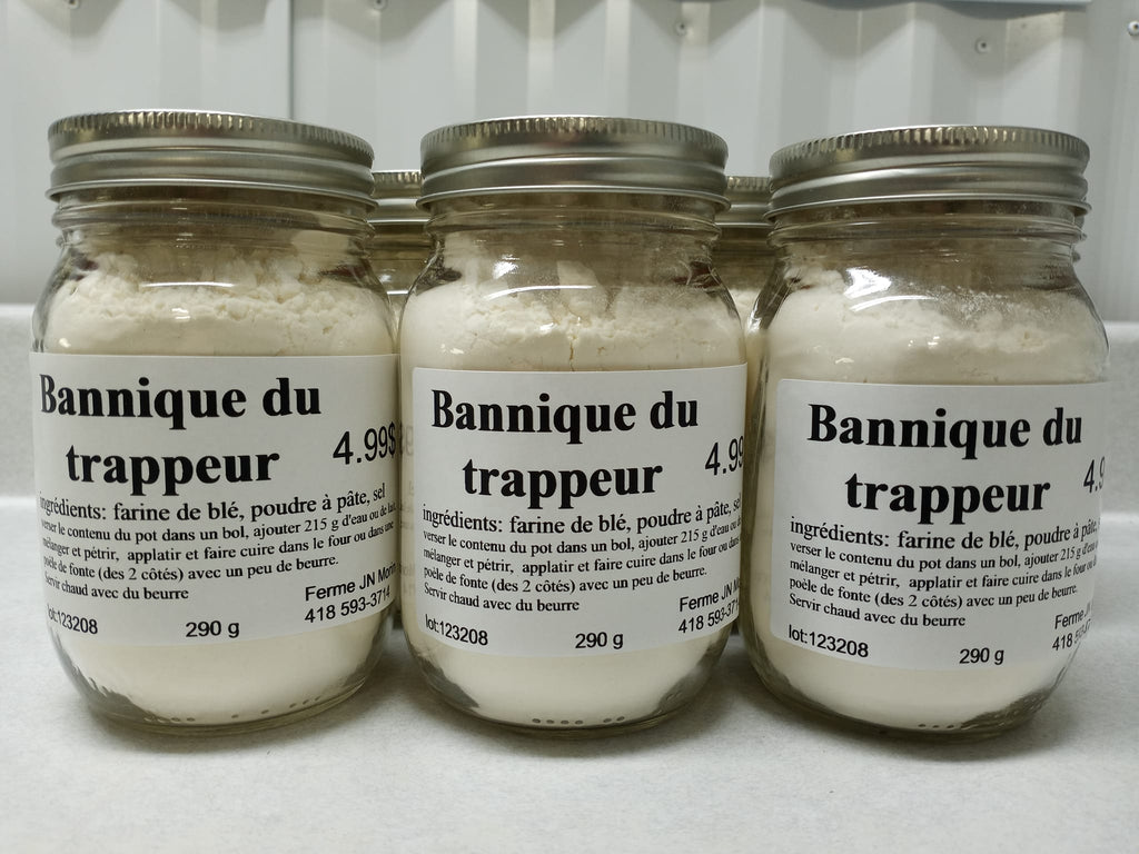 Bannique du trappeur, produit du terroir, Ferme JN Morin