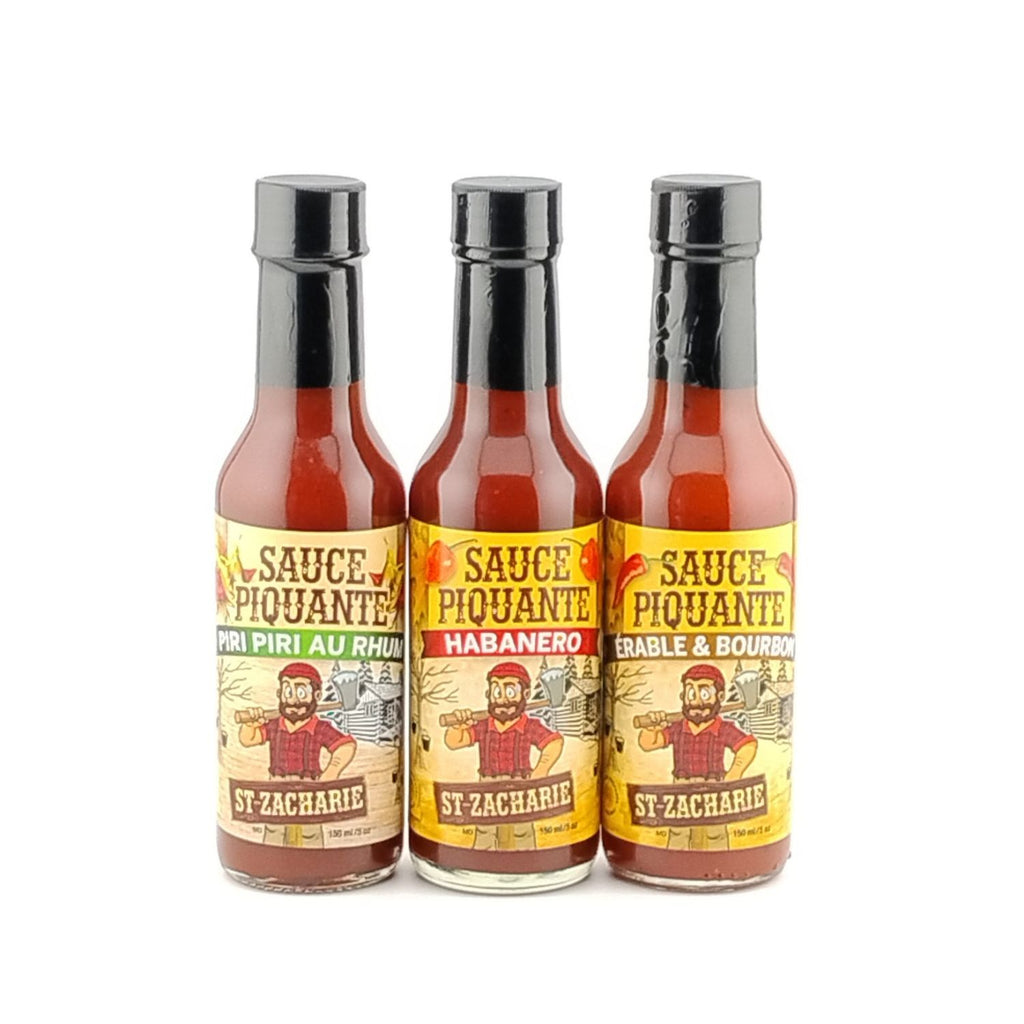 Sauce piquante St-Zacharie 3 variétés