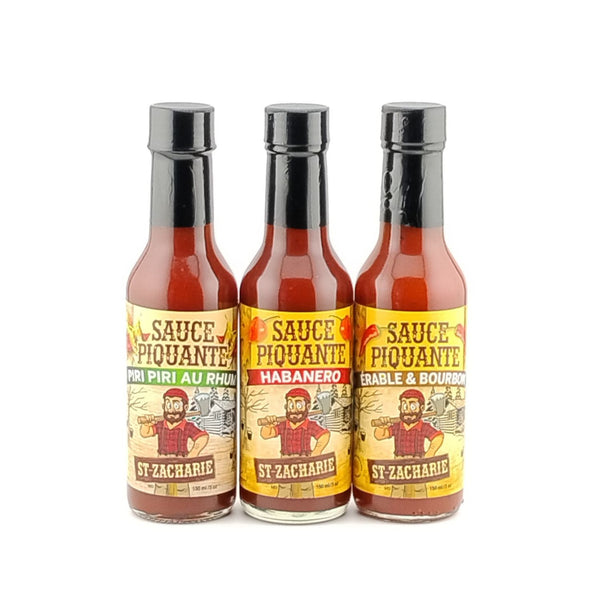 Sauce piquante St-Zacharie 3 variétés