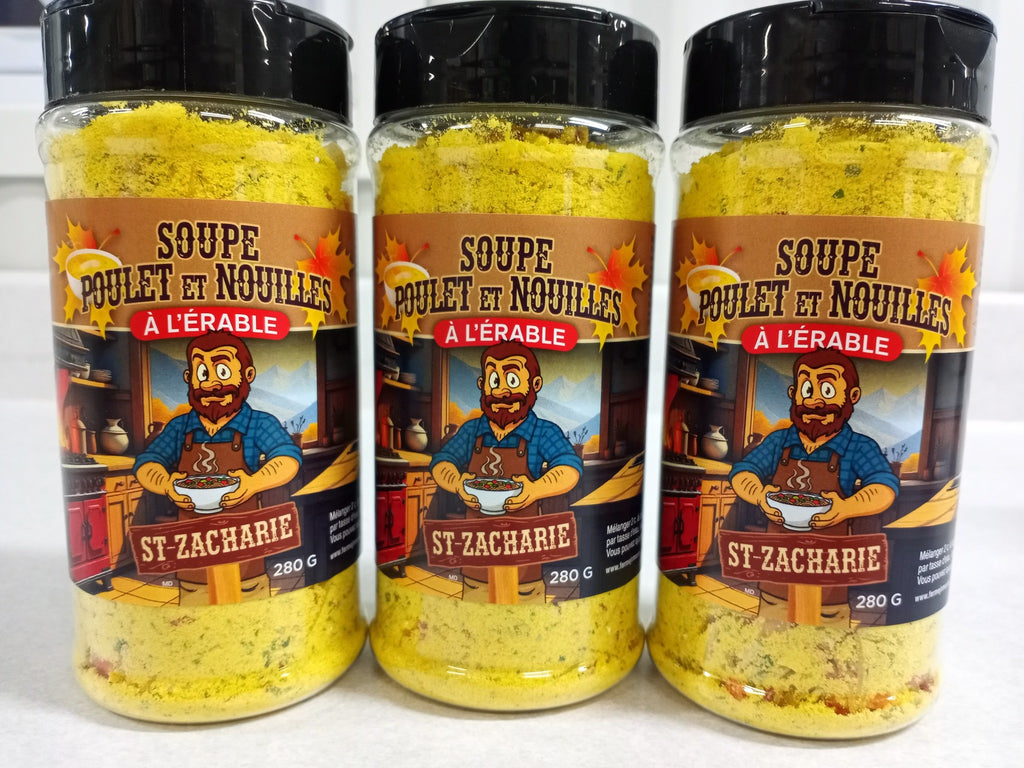 Soupe poulet et nouilles a l'érable