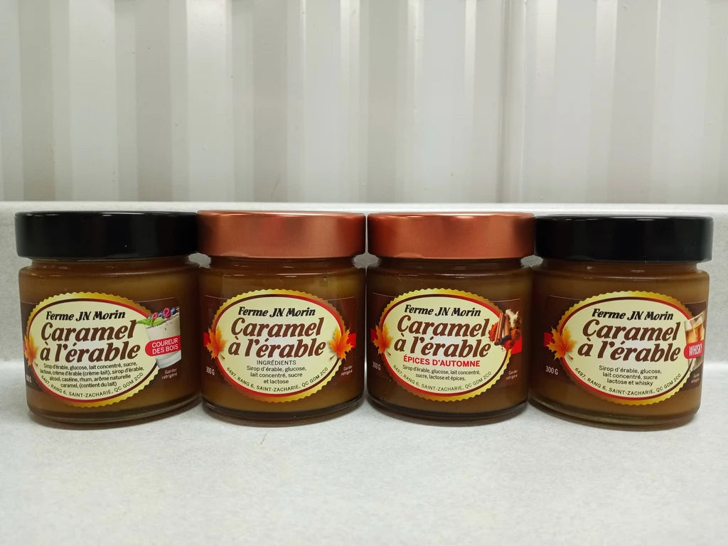Caramel à l'érable avec lait condensé à l'érable 4 saveurs s'offrent à vous