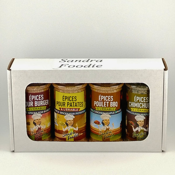 Coffret 4 épices de Sandra Foodie