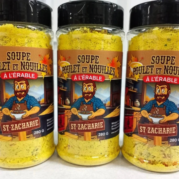 Soupe poulet et nouilles a l'érable
