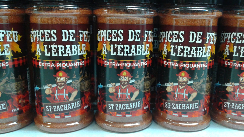 Épices de Feu à l'érable , produit du terroir, Ferme JN Morin, Les Sauces BBQ St-Zacharie