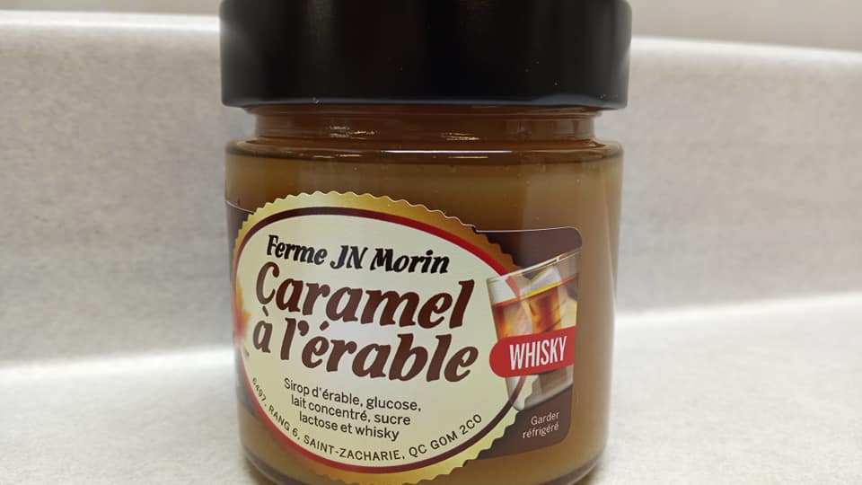 caramel à l'érable au whisky, produit du terroir, Ferme JN Morin