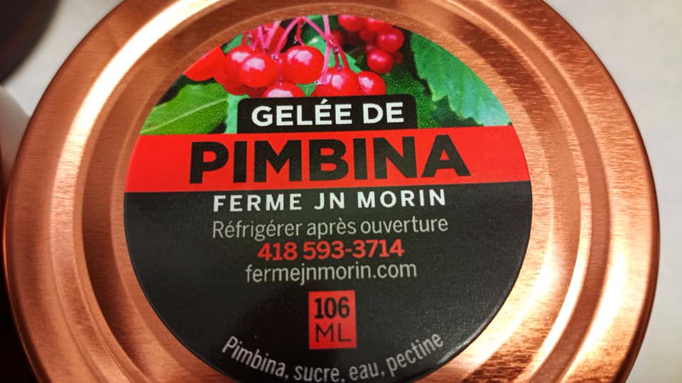gelée de pimbina, produit du terroir, Ferme JN Morin