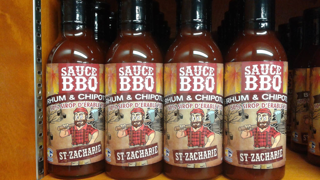 Sauce BBQ St-Zacharie Rhum & Chipotle, produit du terroir, Ferme JN Morin