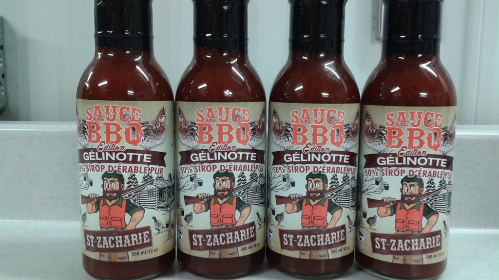 Sauce BBQ St-Zacharie édition Gélinotte, produit du terroir, Ferme JN Morin