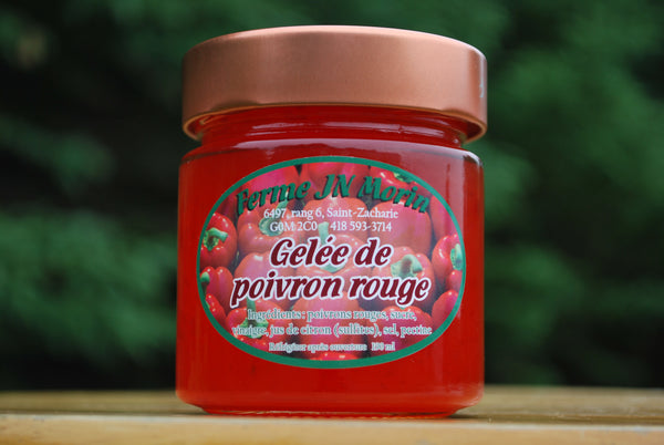 Gelée de poivron rouge, produit du terroir, Ferme JN Morin