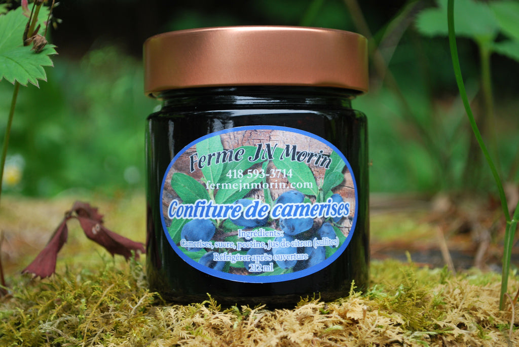 Confiture de camerises, produit du terroir, Ferme JN Morin