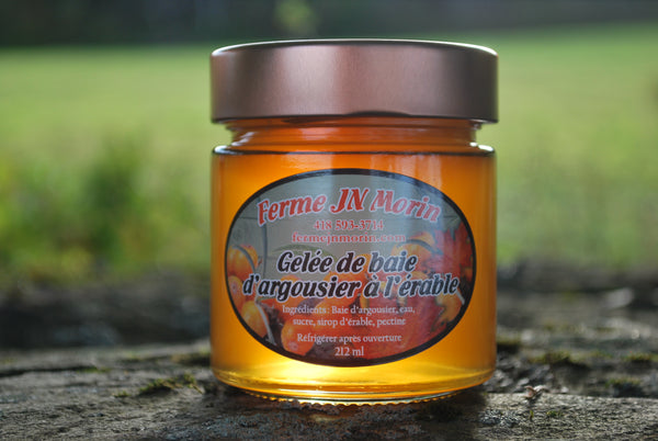 Gelée de baie d'argousier à l'érable