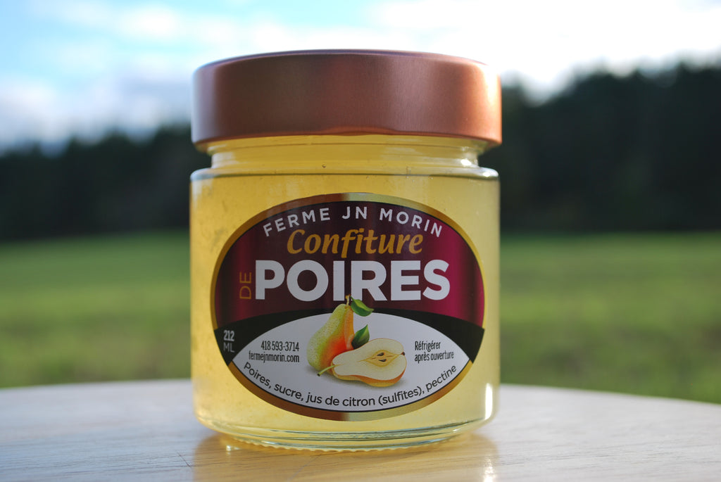 Confiture de poires, produits du terroir, Ferme JN Morin