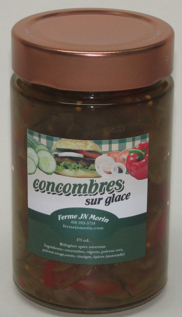 concombres sur glace, produit du terroir, Ferme JN Morin