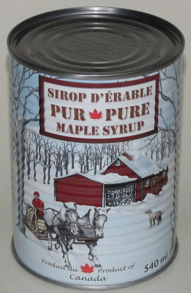 Sirop d'érable pur Bio, produit du terroir, Ferme JN Morin