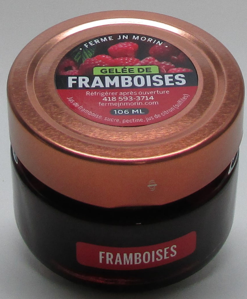 Gelée de framboises, produit du terroir, Ferme JN Morin