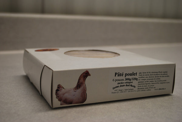 Pâté au poulet, produit du terroir, Ferme JN Morin